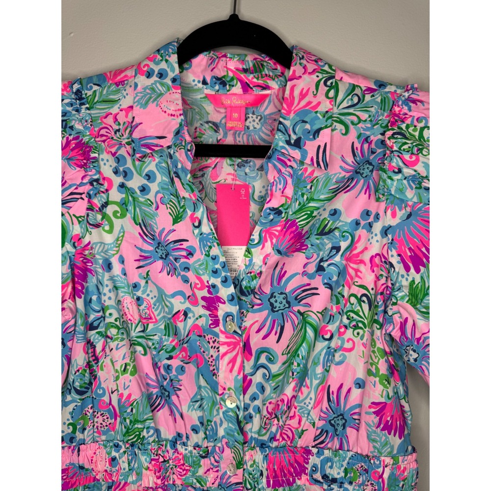Lilly Pulitzer Tassie Elbow Sleeve Midi Dress Mandevilla Baby Paradise Petals 10 - Picture 3 of 12